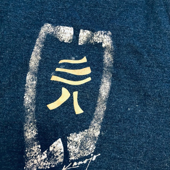 EUC hand printed Japanese design L soft tee - Picture 4 of 5
